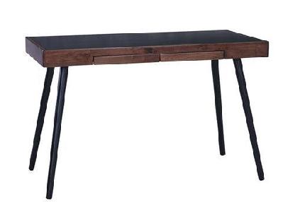 reth study desk 120cm - walnut and black 