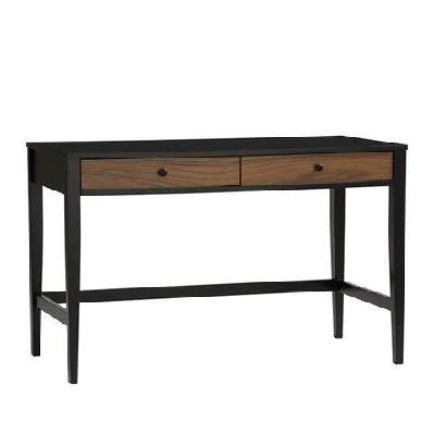 conall study desk 120cm - walnut and black 