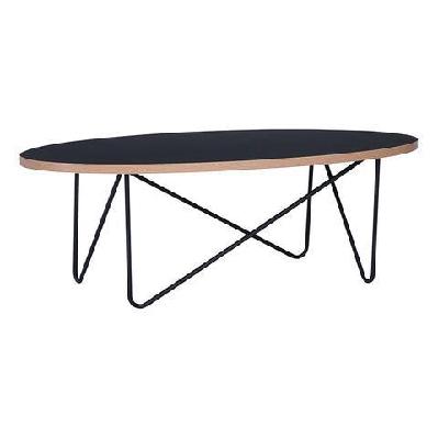 naresh coffee table - oval - black 
