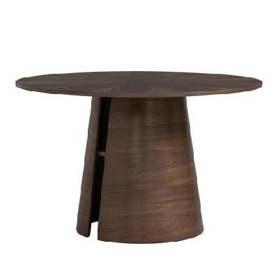 okara round dining table 120cm - walnut 