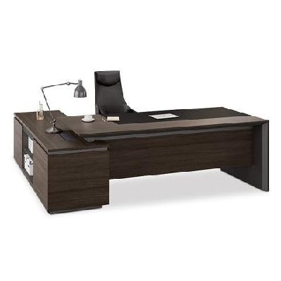 carter executive office desk with right return 2.2m - coffee and grey