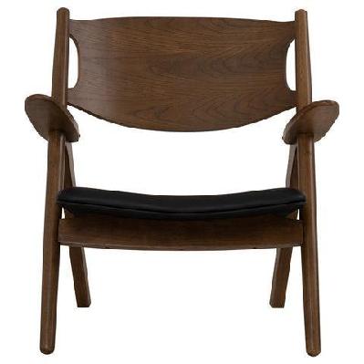 camry lounge chair - walnut and black 