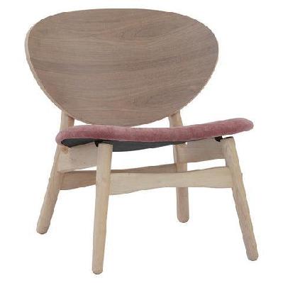 polara lounge chair - oak and salmon 