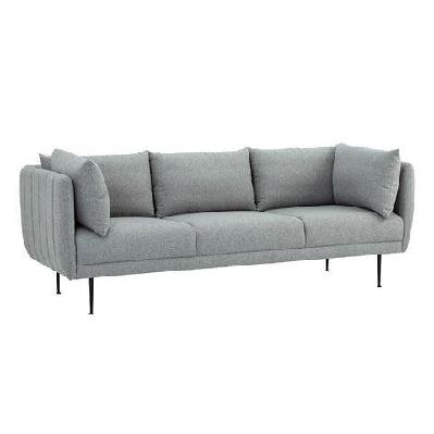 supra 3 seater sofa - pale silver 