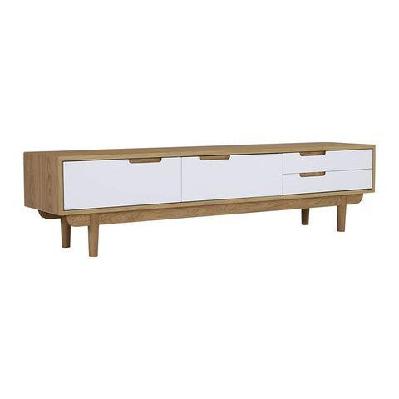 nakula entertainment tv unit 185.5cm - natural and white 