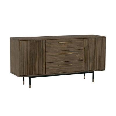 hamilton sideboard solid acacia wood 160cm - toffee colour 