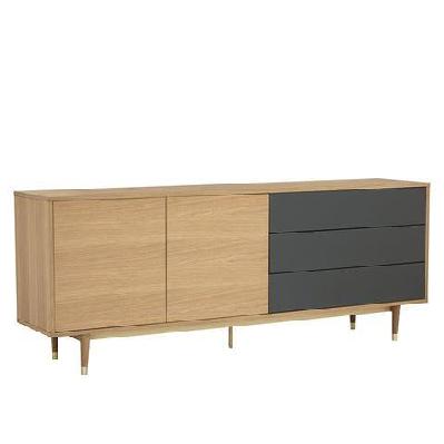 houston 200cm sideboard - natural and grey 