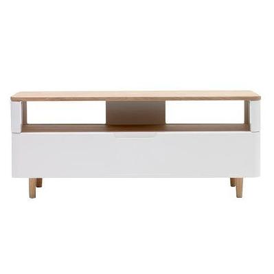 sienna entertainment tv unit 120cm - natural and white 