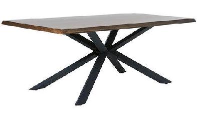 arno dining table 200cm - brown and black 