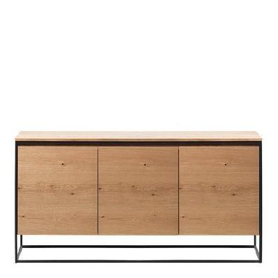 rivoli sideboard 155cm - natural oak / black 