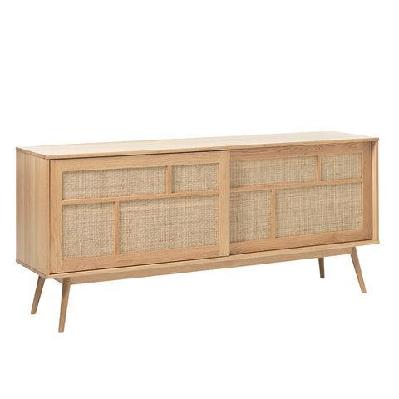 barrali sideboard 180cm - natural and rattan 
