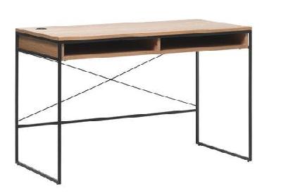 rivoli study desk 120cm - natural and black 