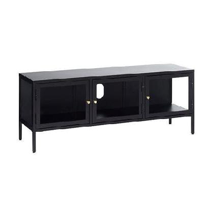 carmel entertainment tv unit 132cm - black 