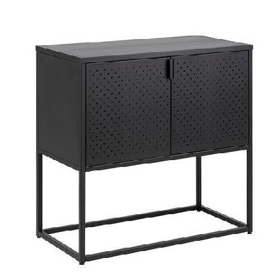 newton 2 door sideboard 82cm - black 