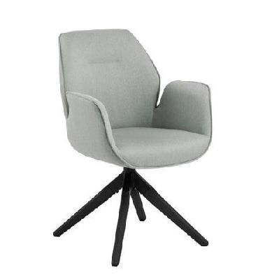 arden swivel dining chair - grey and black 