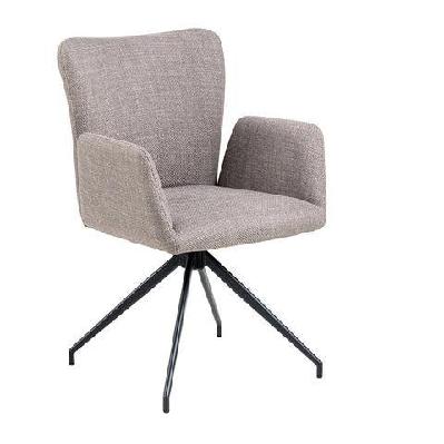 laura swivel dining chair - grey and black 