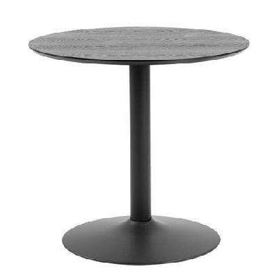 titan round dining table 80cm - black 