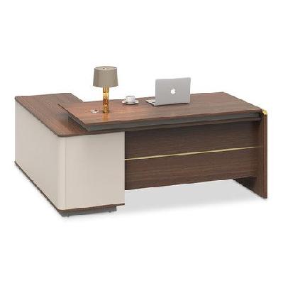 anderson executive desk 2.0m reversible - hazelnut and beige