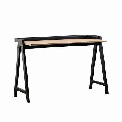 yara study desk 118cm - black and natural 