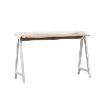 yara study desk 118cm - white and natural 