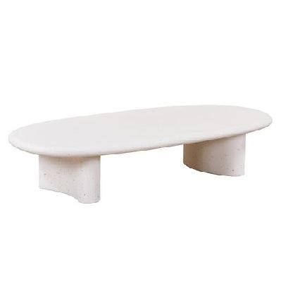 trevino round coffee table 165cm - off-white