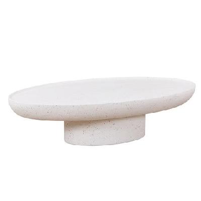 trevino oval coffee table 140cm - off white
