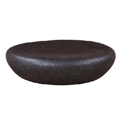 trevino microcement round coffee table 100cm - charcoal