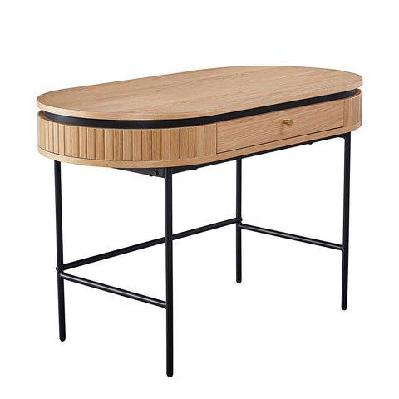 kaidan study desk 120cm - oak and black 
