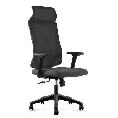 frode executive office chair with headrest - black 