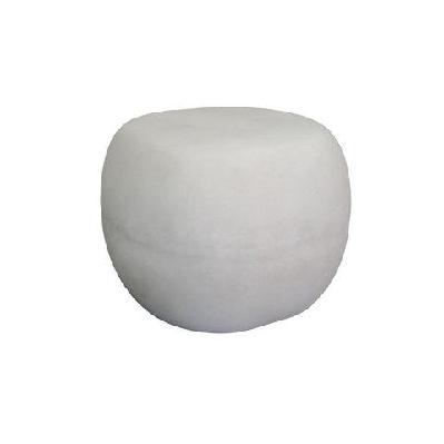 rocco side table stool 50cm - white concrete 