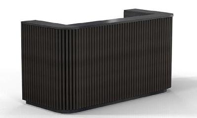 halo reception desk 180cm - black 