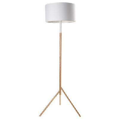 woodi floor lamp - 150cm - white + oak 