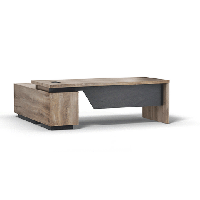 balder executive desk with right return 1.8-2.0m - warm oak and black