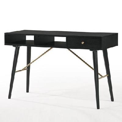rania study desk console 120cm - black 