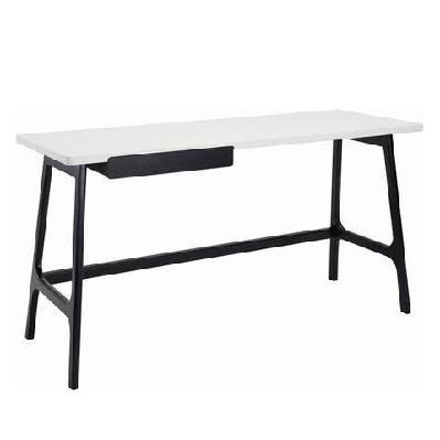 morey study desk - white and black 