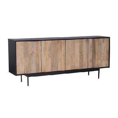 radley sideboard 180 cm solid mango wood - natural and black 