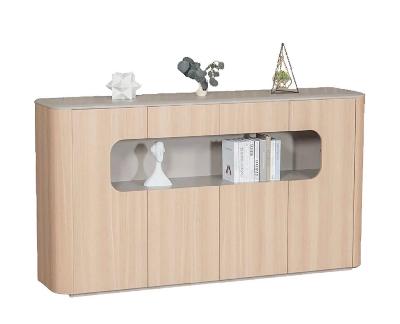 orban 200cm wall storage and display unit  oak - 110cm high