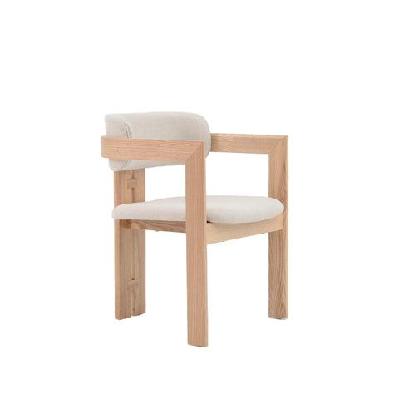 jalen dining arm chair - cream and natural