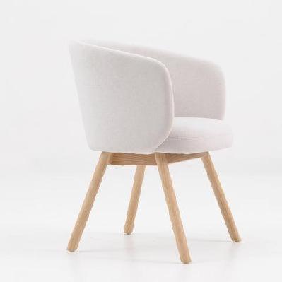 gaia dining chair - oak and light grey