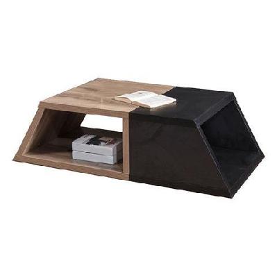 franco coffee table 140 cm - warm oak and black 