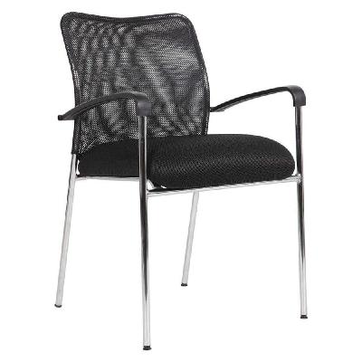 orlando visitor chair 4 leg with arms 475 x 460 x 845mm black 