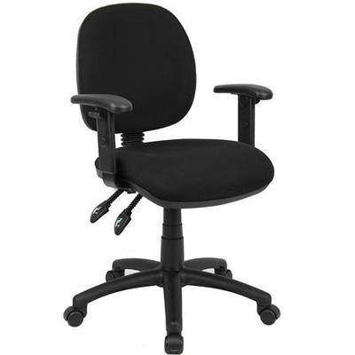 ys design task chair medium back arms black 