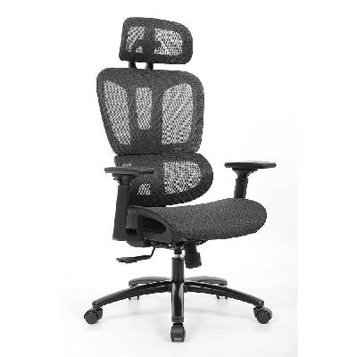 montana executive office chair with headrest - black