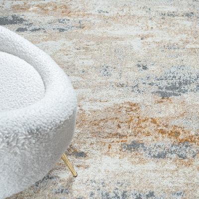 amber 187 taupe designer rug 240x240 cm round 