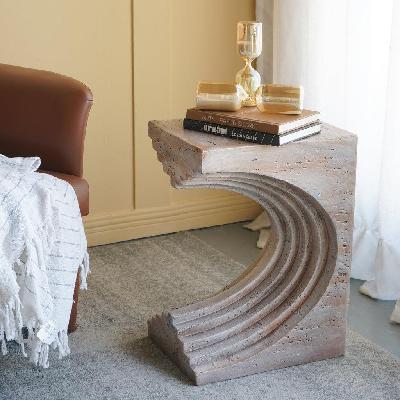 cement side table