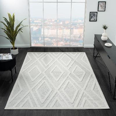 calm 418 frost designer rug 160x230 cm 