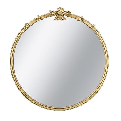 timeless round mirror – gold leaf finish