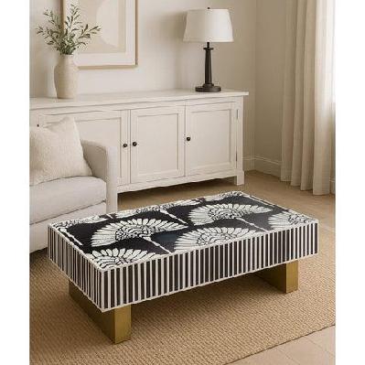 mother of pearl hand inlay royal lotus coffee table