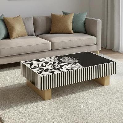 mother of pearl hand inlay studio helix coffee table