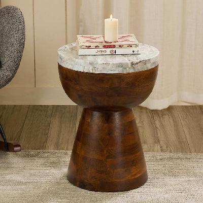 marble peak side table